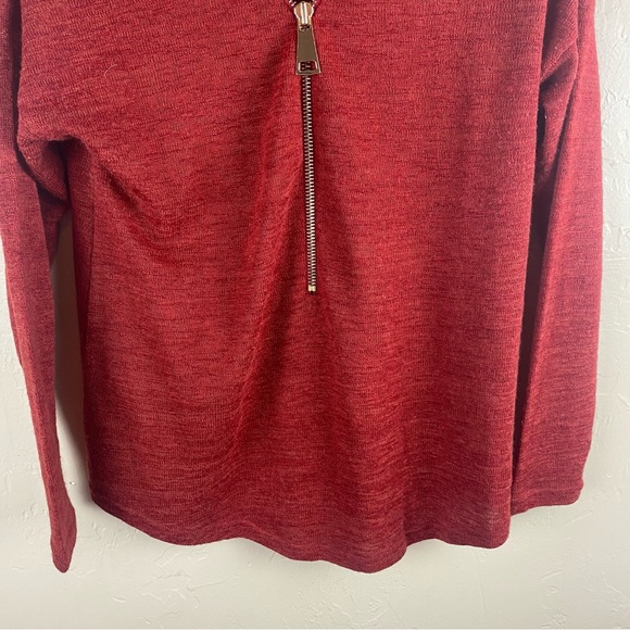 Soft Surroundings Valentina half zip red lightweight sweater top size XS - Picture 6 of 10